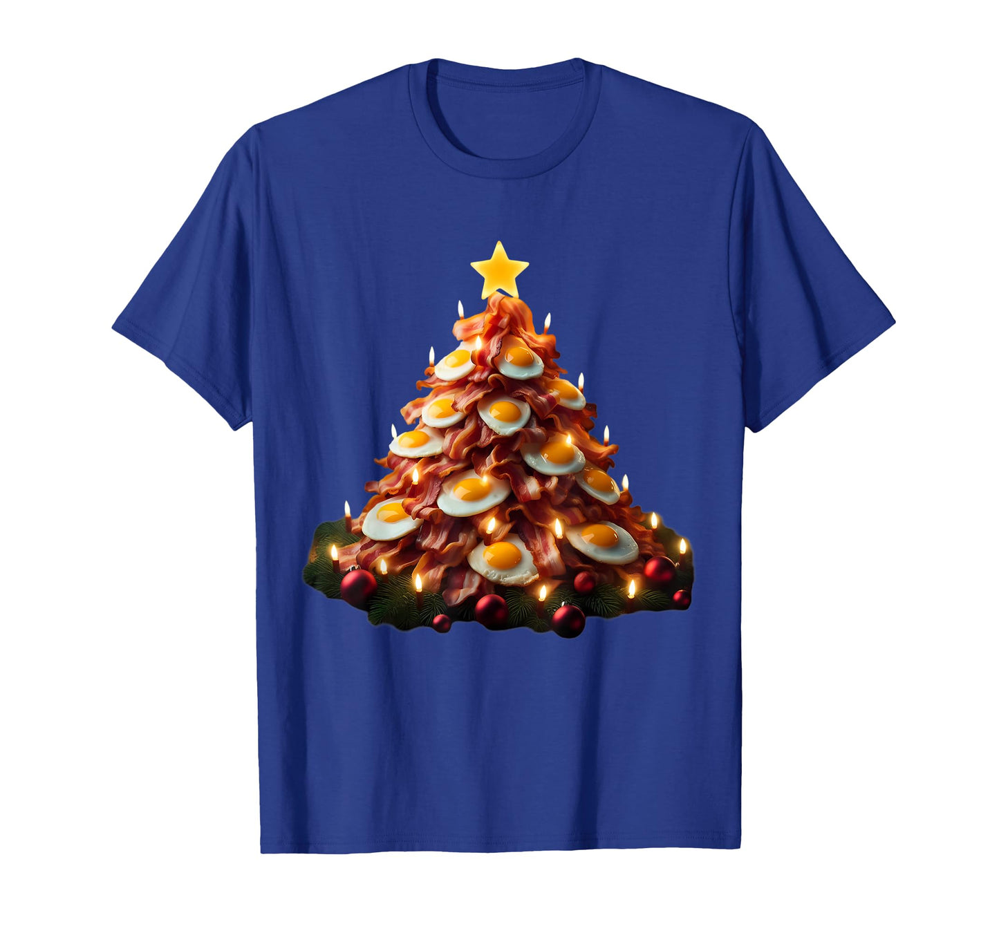Bacon Christmas Tree With Eggs Carnivore Keto Meat Lover Fun T-Shirt