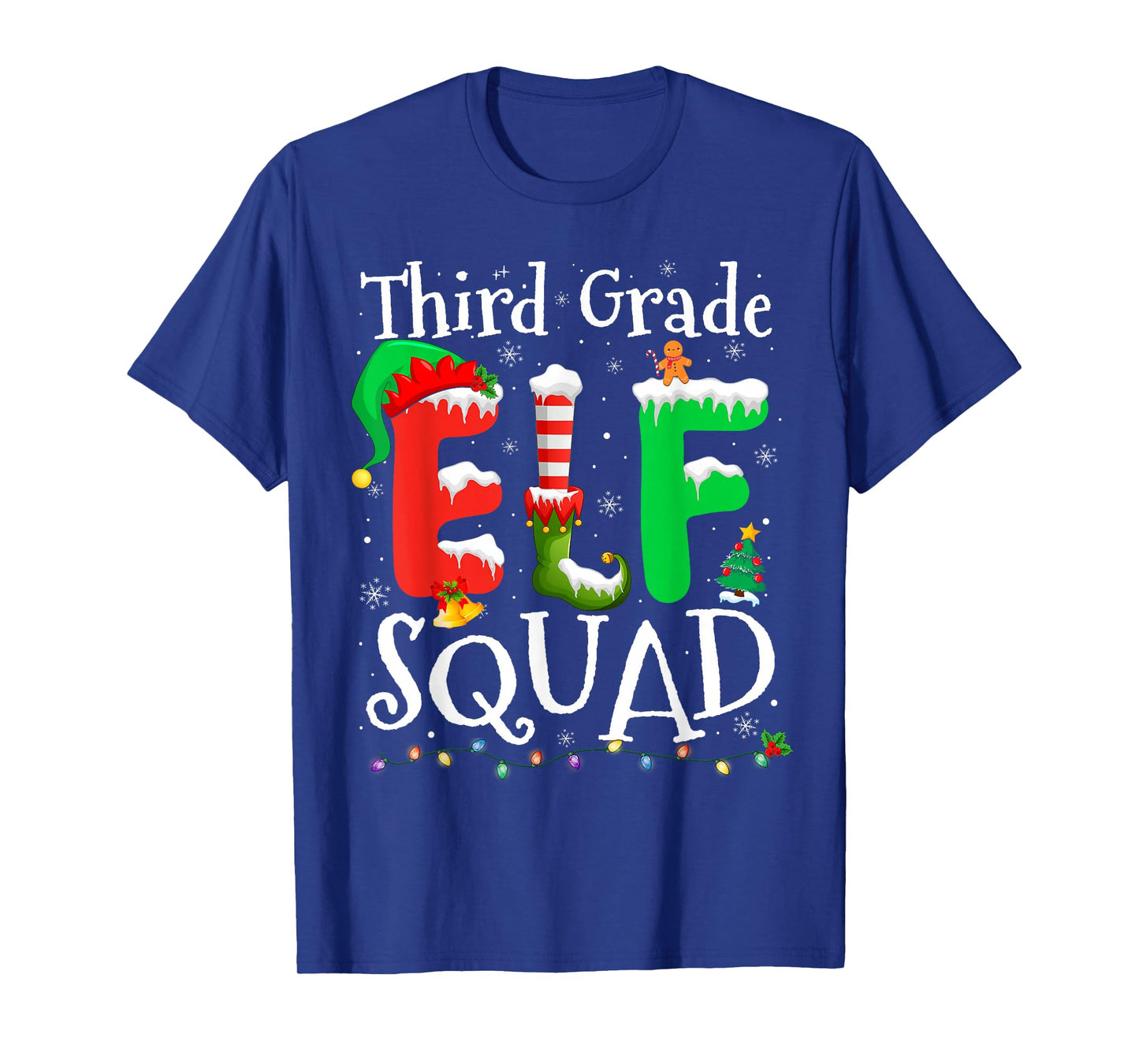 3rd Grade Elf Squad Xmas Funny Christmas Third Grade Elf T-Shirt