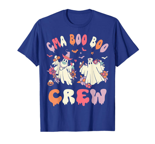 CMA Boo Crew Retro Halloween Ghost Nurse T-Shirt