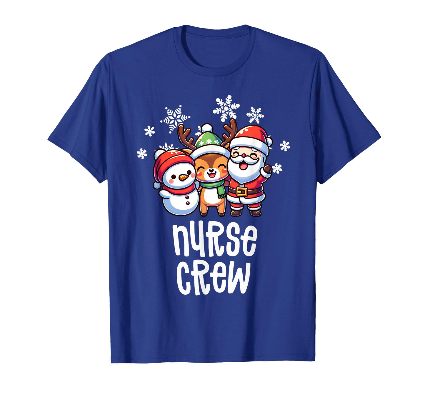 Christmas Nurse Crew Santa Snowman Holiday RN NICU PICU T-Shirt