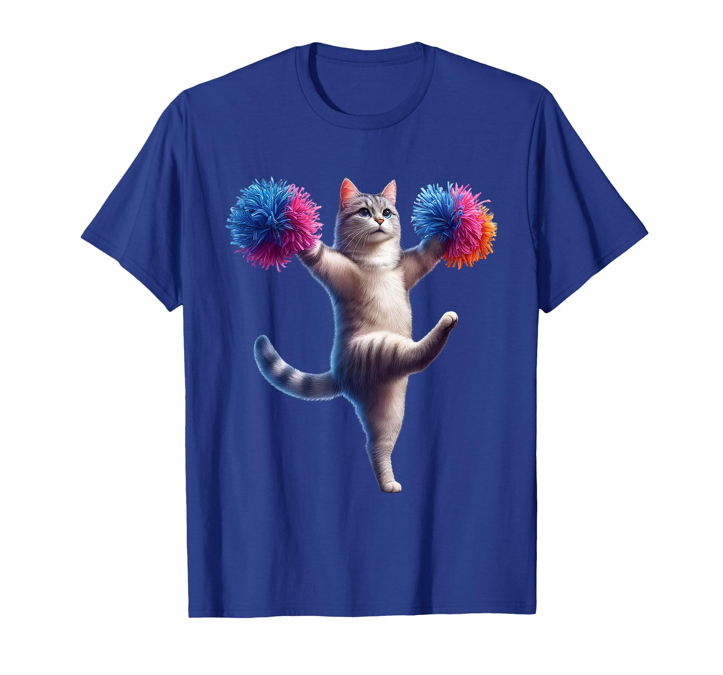 Cat Cheerleading Cheerleader Kitten Lover T-Shirt