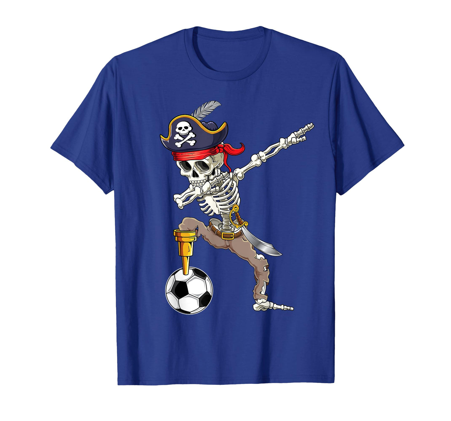 Dab Skeleton | Dabbing Skeleton Futbol Pirate Soccer Gifts T-Shirt