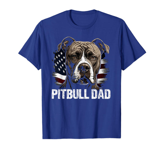 Best Pitbull Dad American Flag | Pitbull T-Shirt
