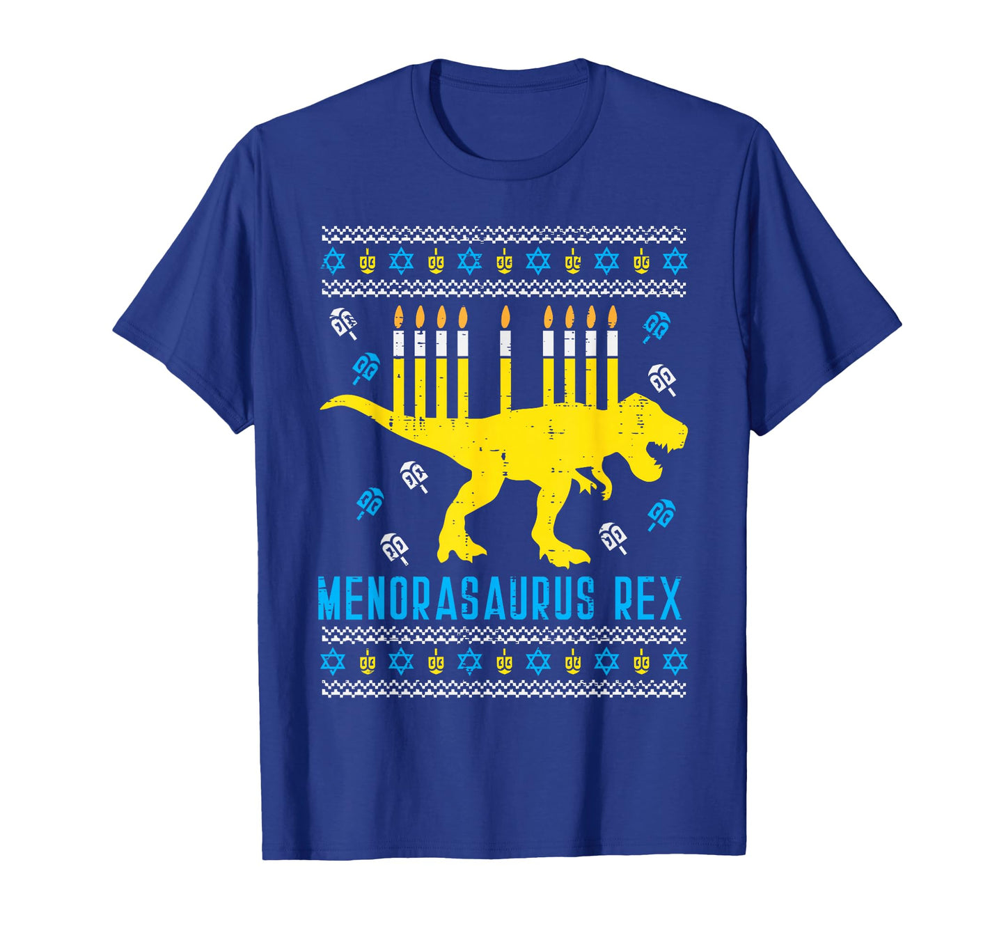 Menorasaurus Rex Trex Menorah Ugly Hanukkah Chanukkah Gift T-Shirt