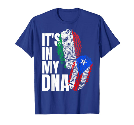 Italian And Puerto Rican DNA Mix Flag Heritage Gift T-Shirt