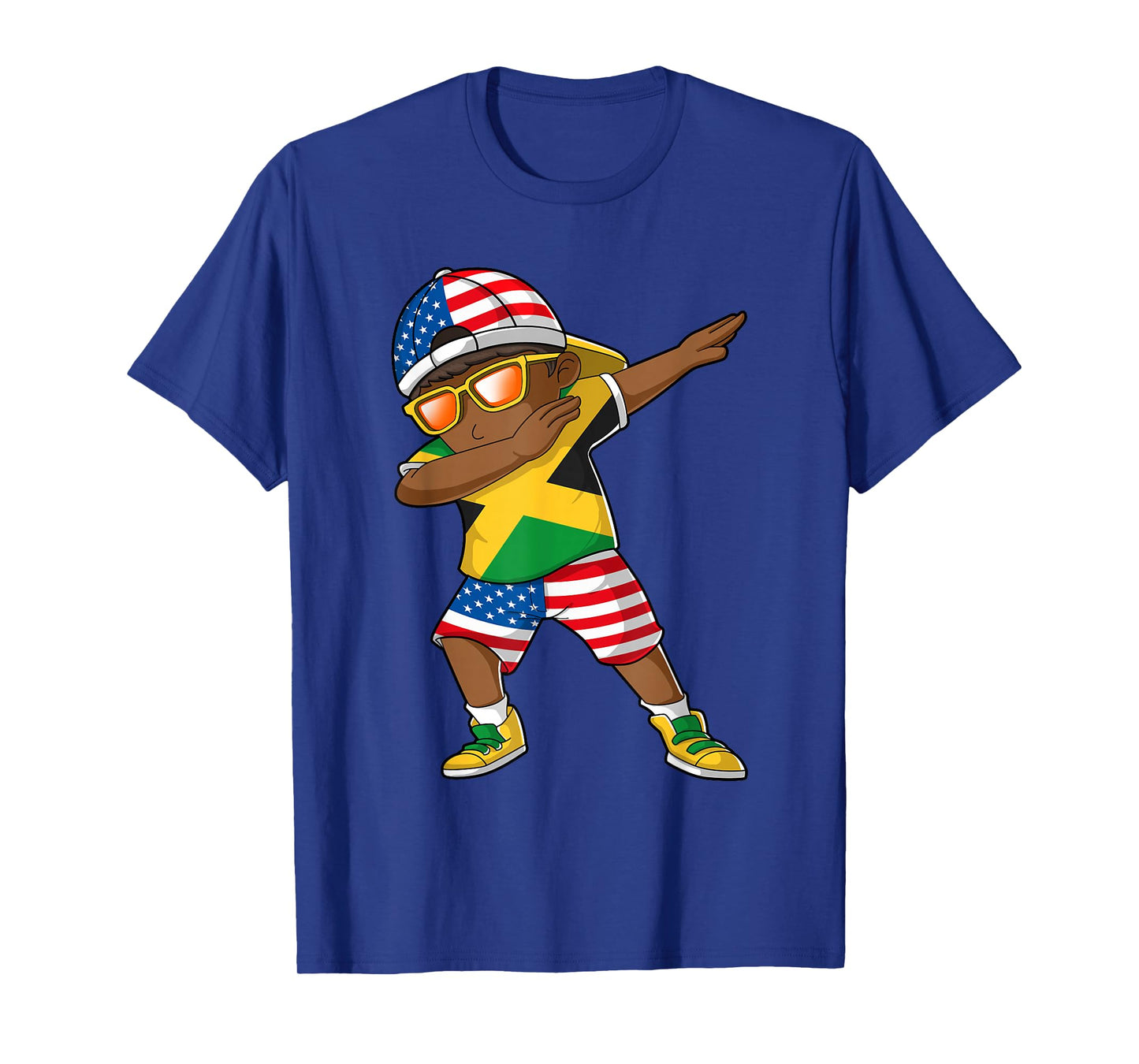 Half American Half Jamaican Boy Kid Jamaica Flag Patriotic T-Shirt Small