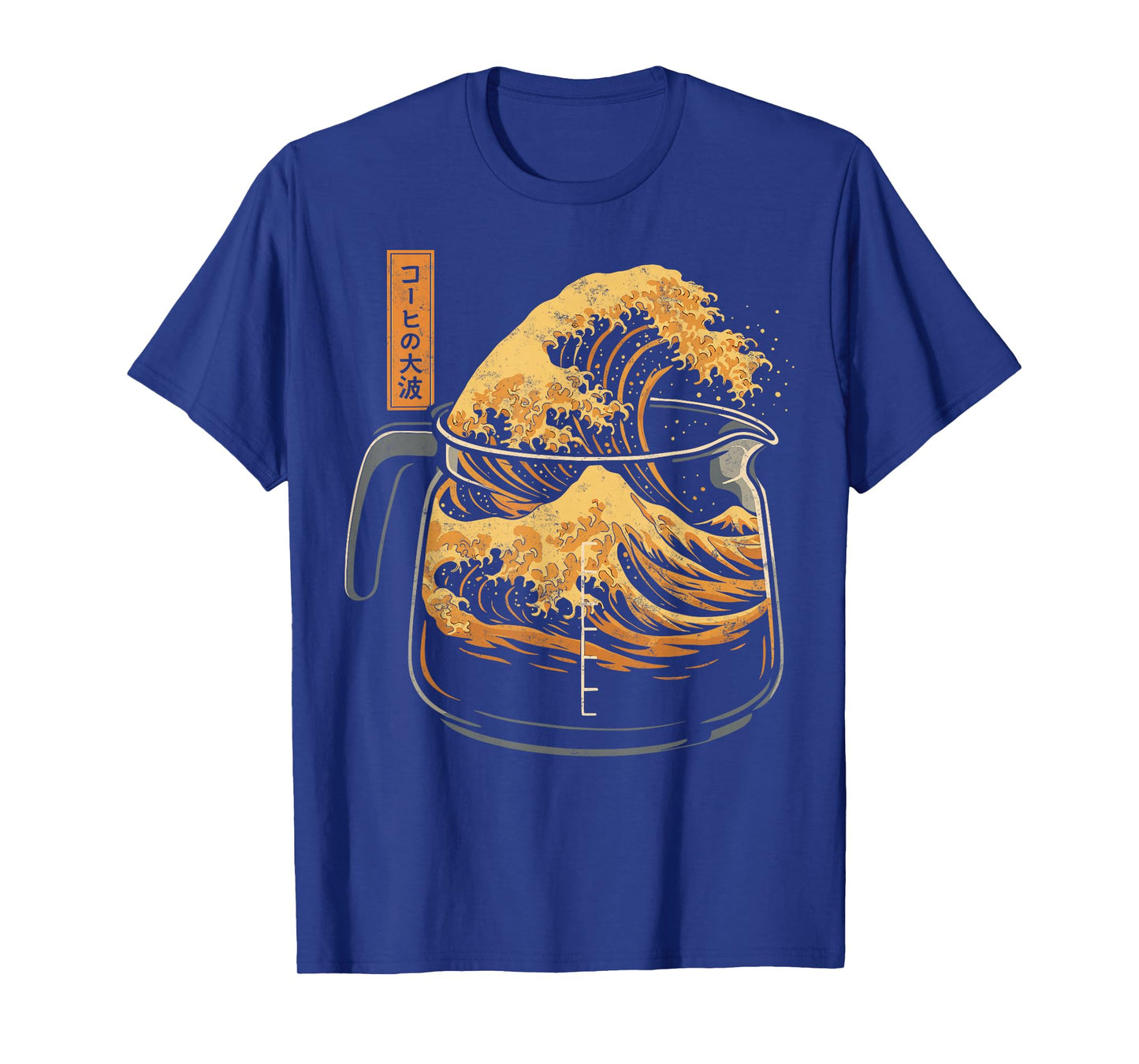 Coffee & Japan Art Lover Tee Kanagawa Wave Of Coffee Humor T-Shirt