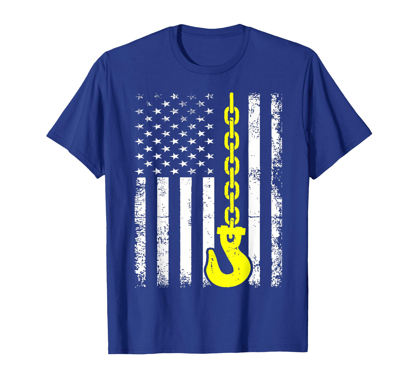 Tow Truck Driver US Flag Wrecker Trucker American Operator T-Shirt