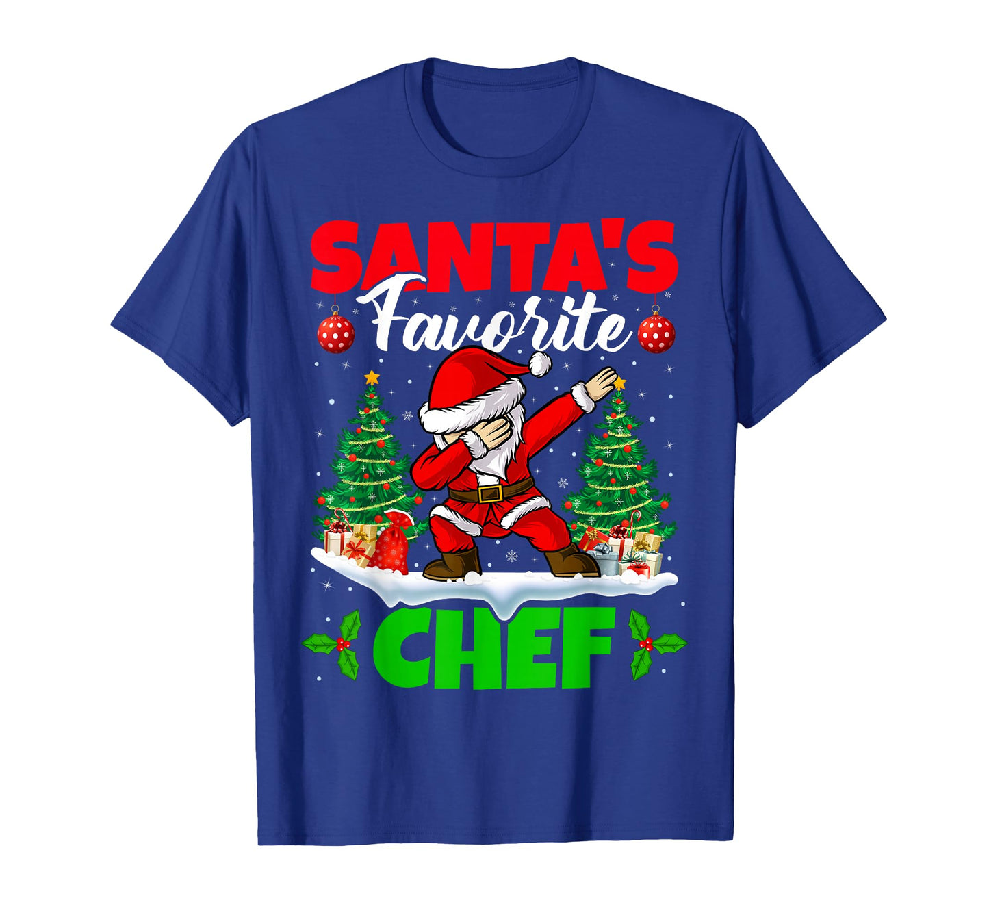 Xmas Dabbing Santa's Favorite Chef Christmas T-Shirt