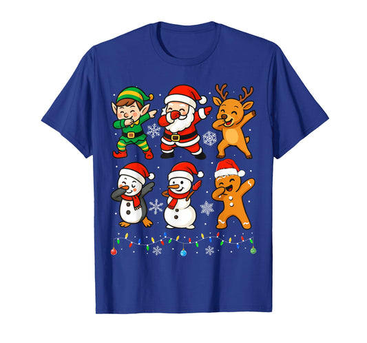 Dabbing Santa Christmas Elf Friends Xmas Girl Boys Christmas T-Shirt
