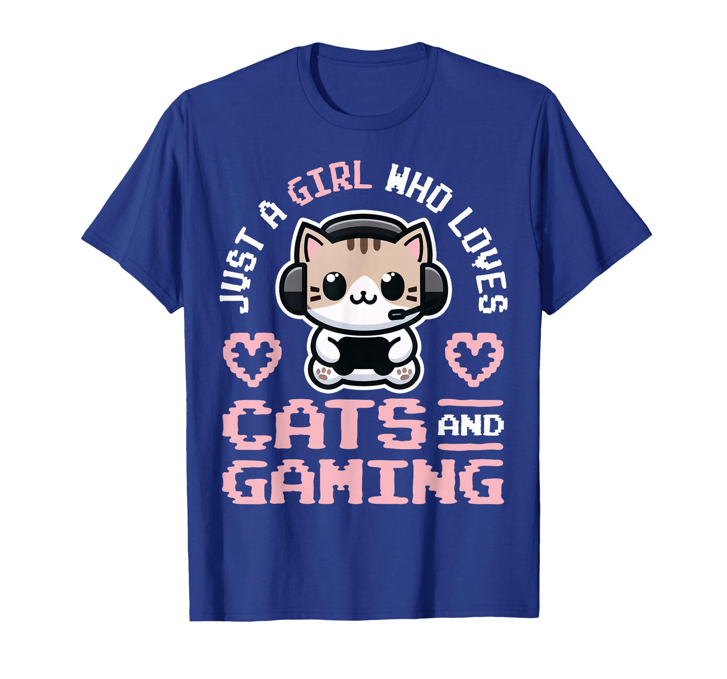 Girl Gaming and Cats Female Gamer T-Shirt