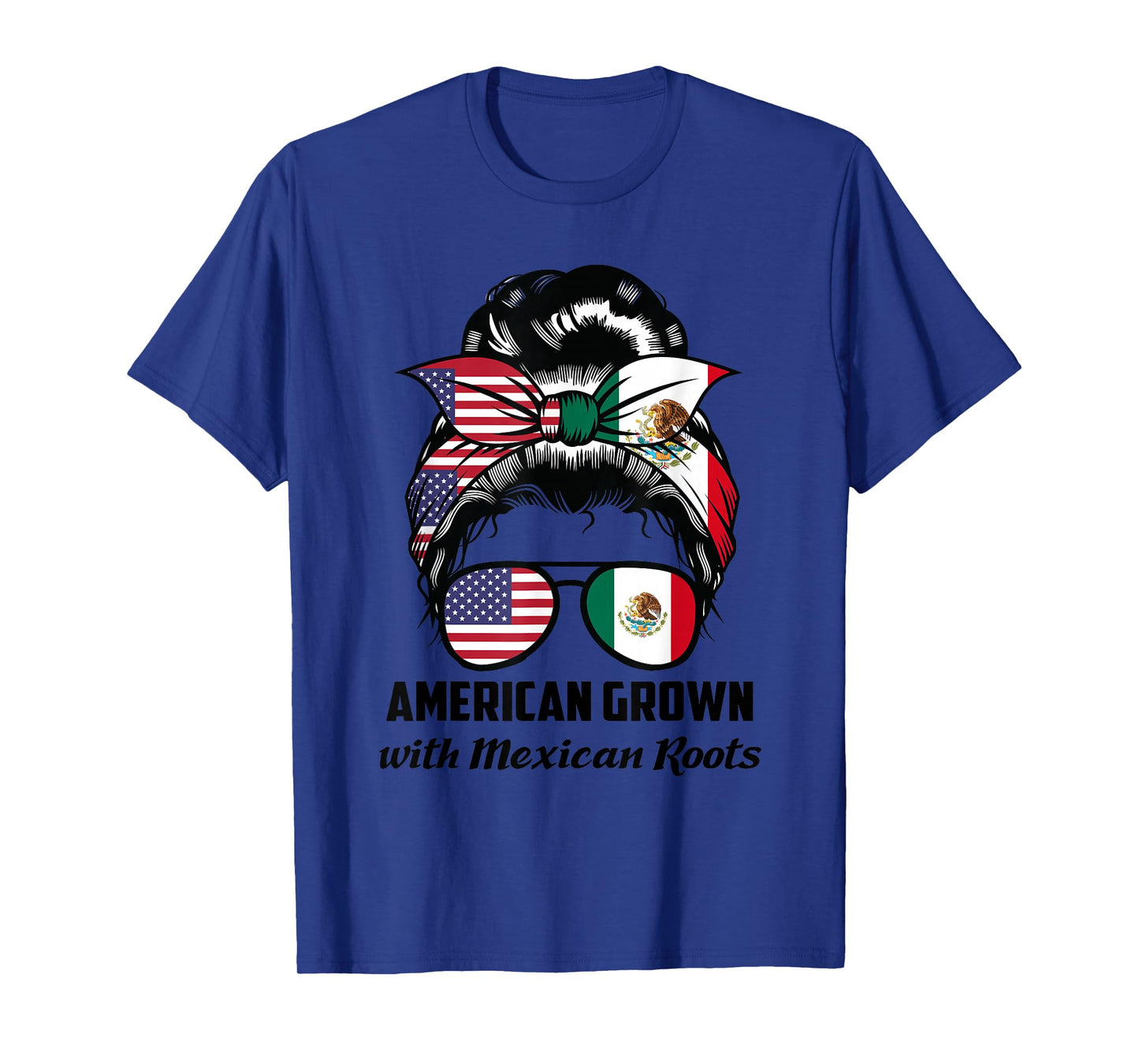American Grown with Mexican Roots Mexican T-Shirt Small