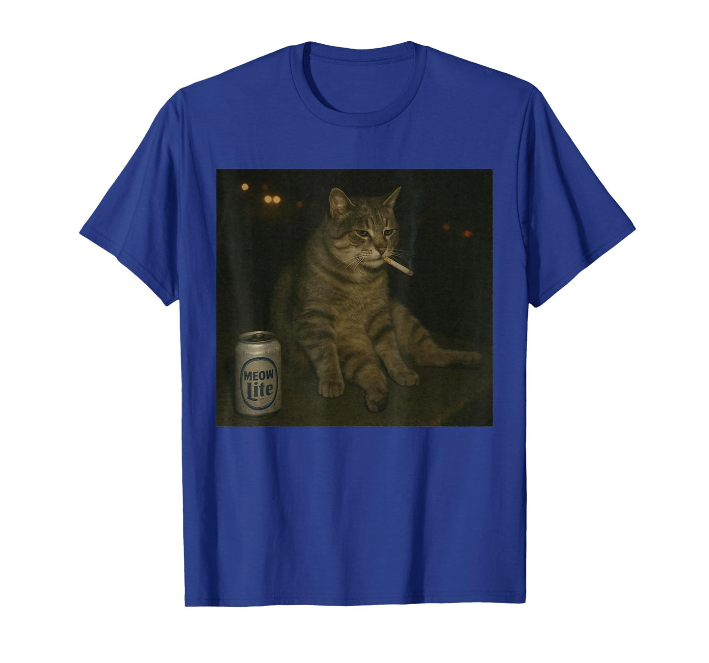 Cigarette Kitten Funny Smoking Cat Meme Stupid Brainrot Cats T-Shirt