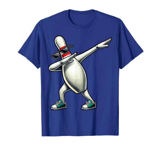 Bowling Pin Dabbing Sunglasses Bowler Player T-Shirt