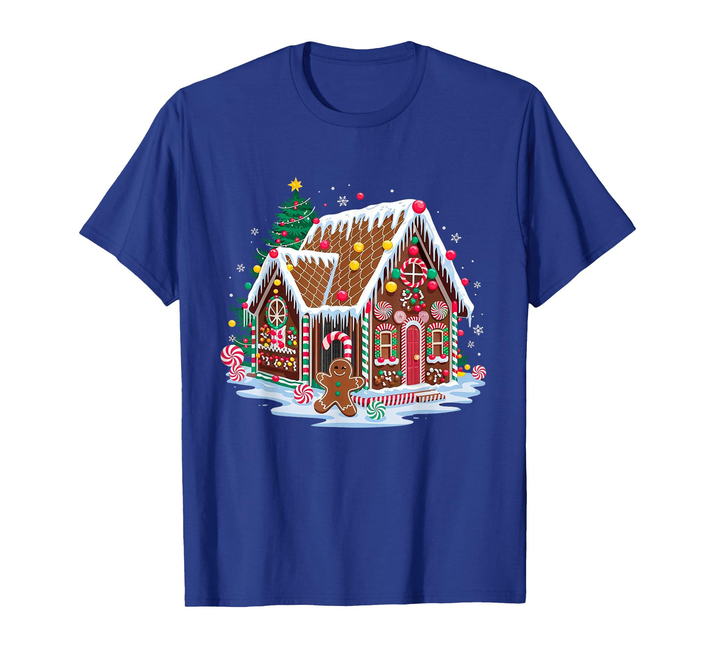 Christmas Gingerbread House Candy Cane X-Mas Pajamas Party T-Shirt