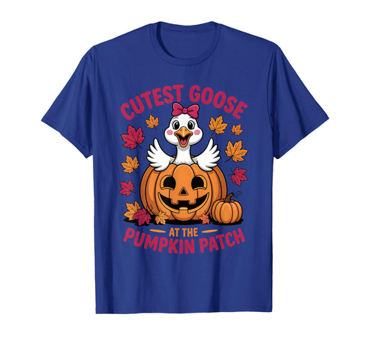 Cutest Goose at The Pumpkin Patch Funny Fall Thanksgiving T-Shirt