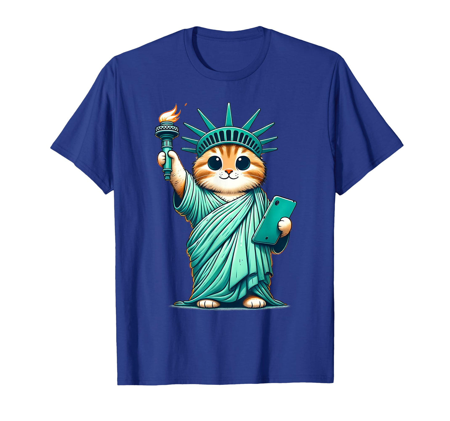 Cute Kawaii Cat Statue of Liberty I Love New York NYC T-Shirt