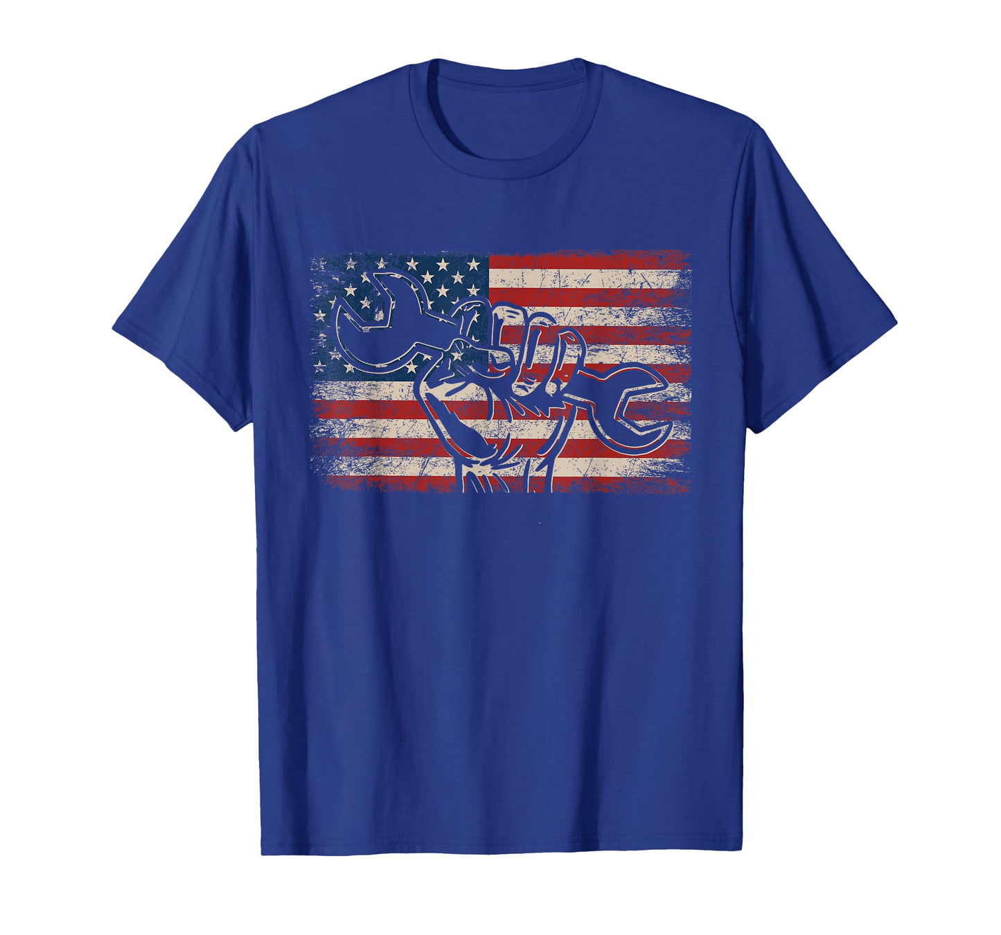 American Mechanic US Flag American Worker Patriotic Mechanic Women Men T-Shirt