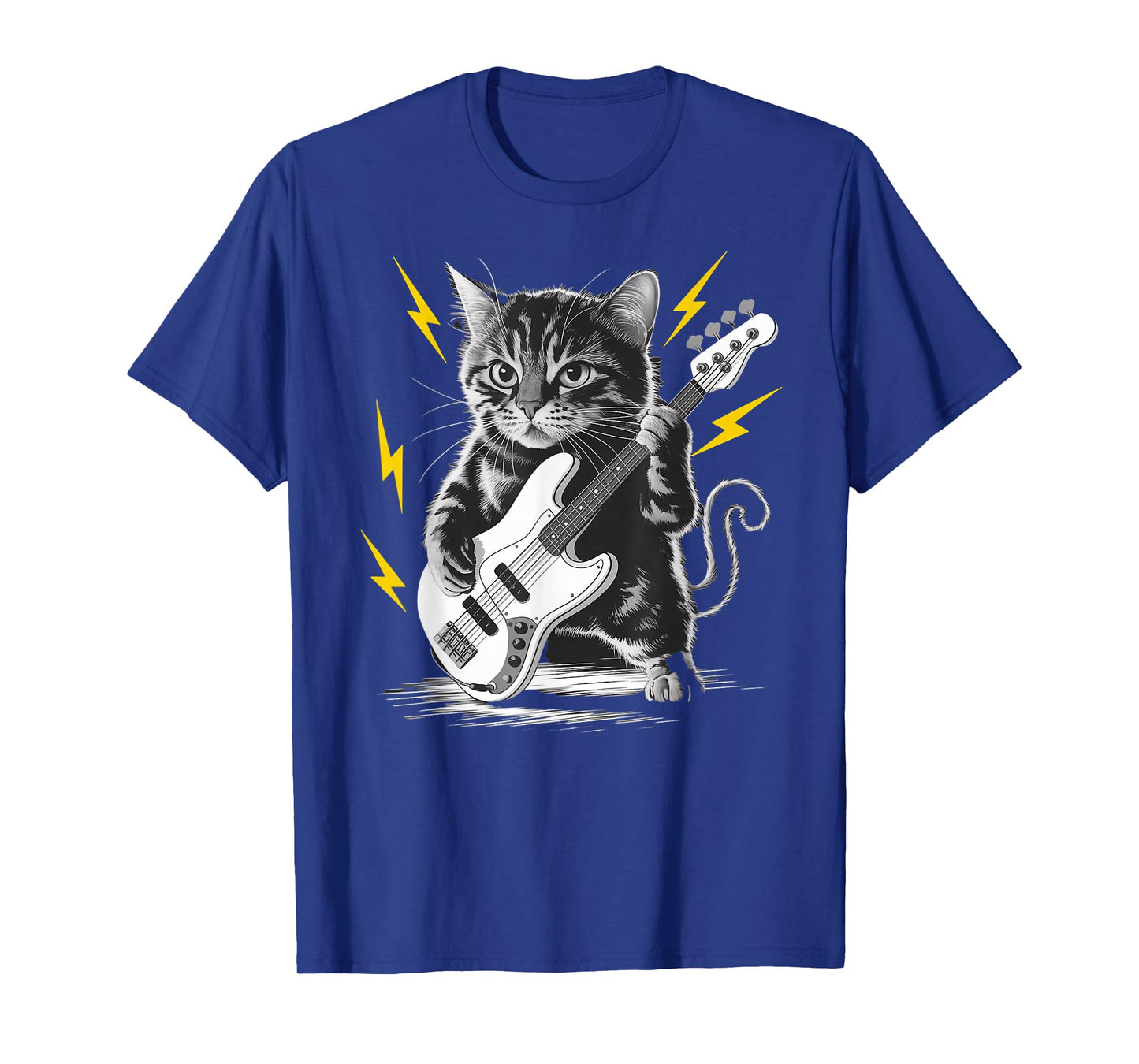 Rockstar Bassist Cat on Cat Bass Guitar T-Shirt