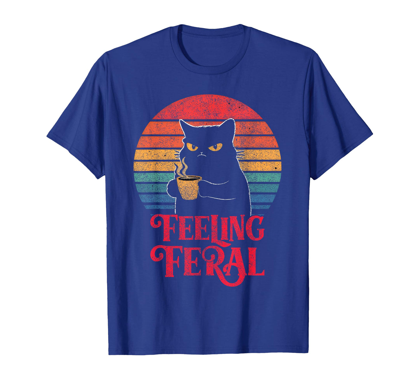 Feeling Feral Funny Summer Cat Lover Design For Girls, Women T-Shirt