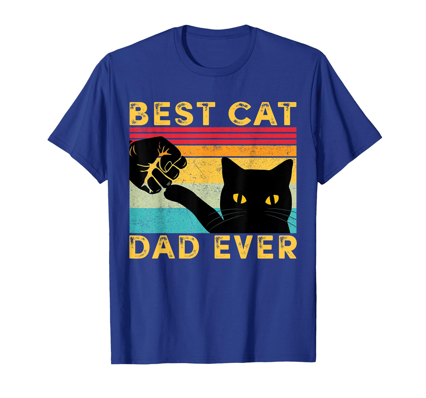 Best Cat Dad Ever Funny Cat Daddy Fist Bump Father's Day T-Shirt