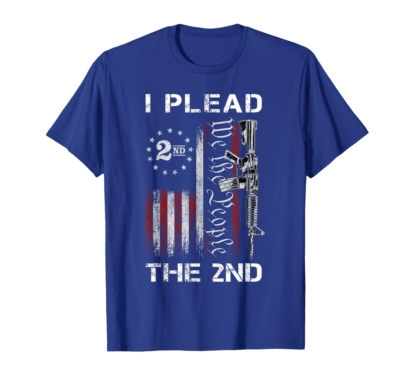 I Plead The 2nd We The People USA Flag AR-15 Rifle T-Shirt