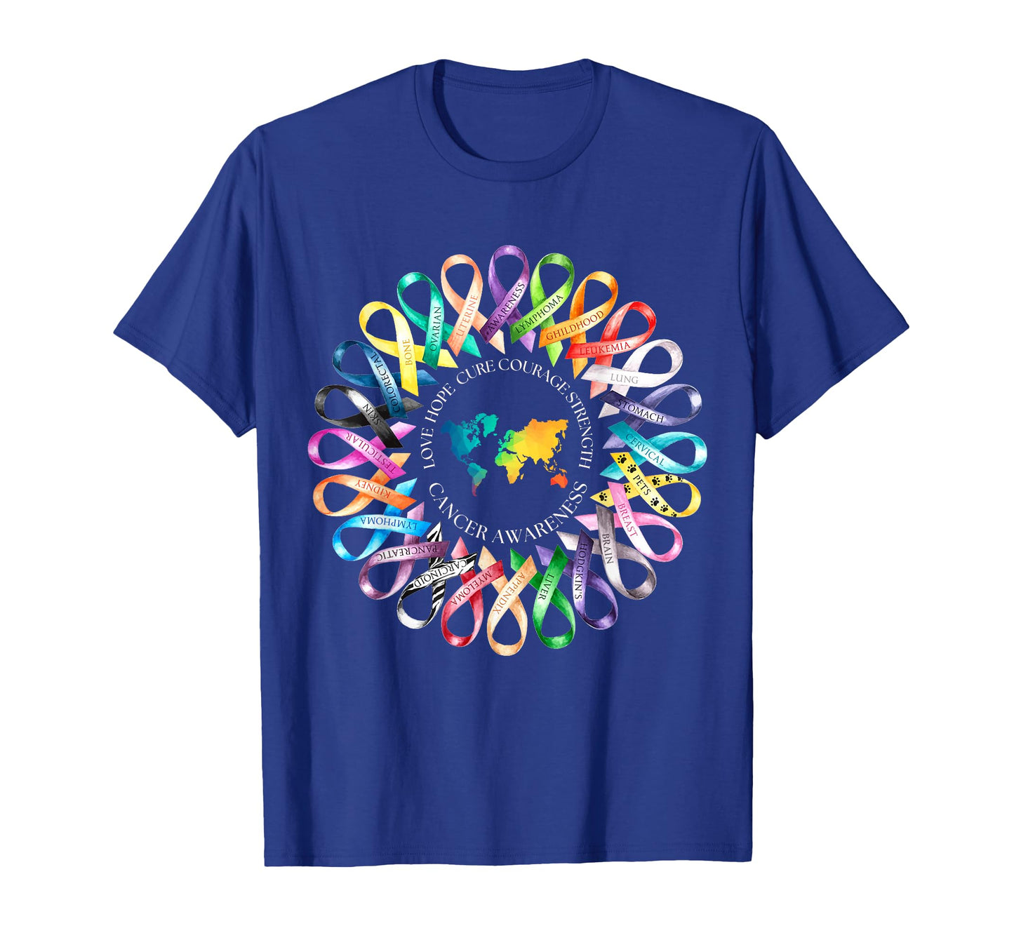 All Cancer Matters Survivors Awareness Fight Ribbon Support T-Shirt