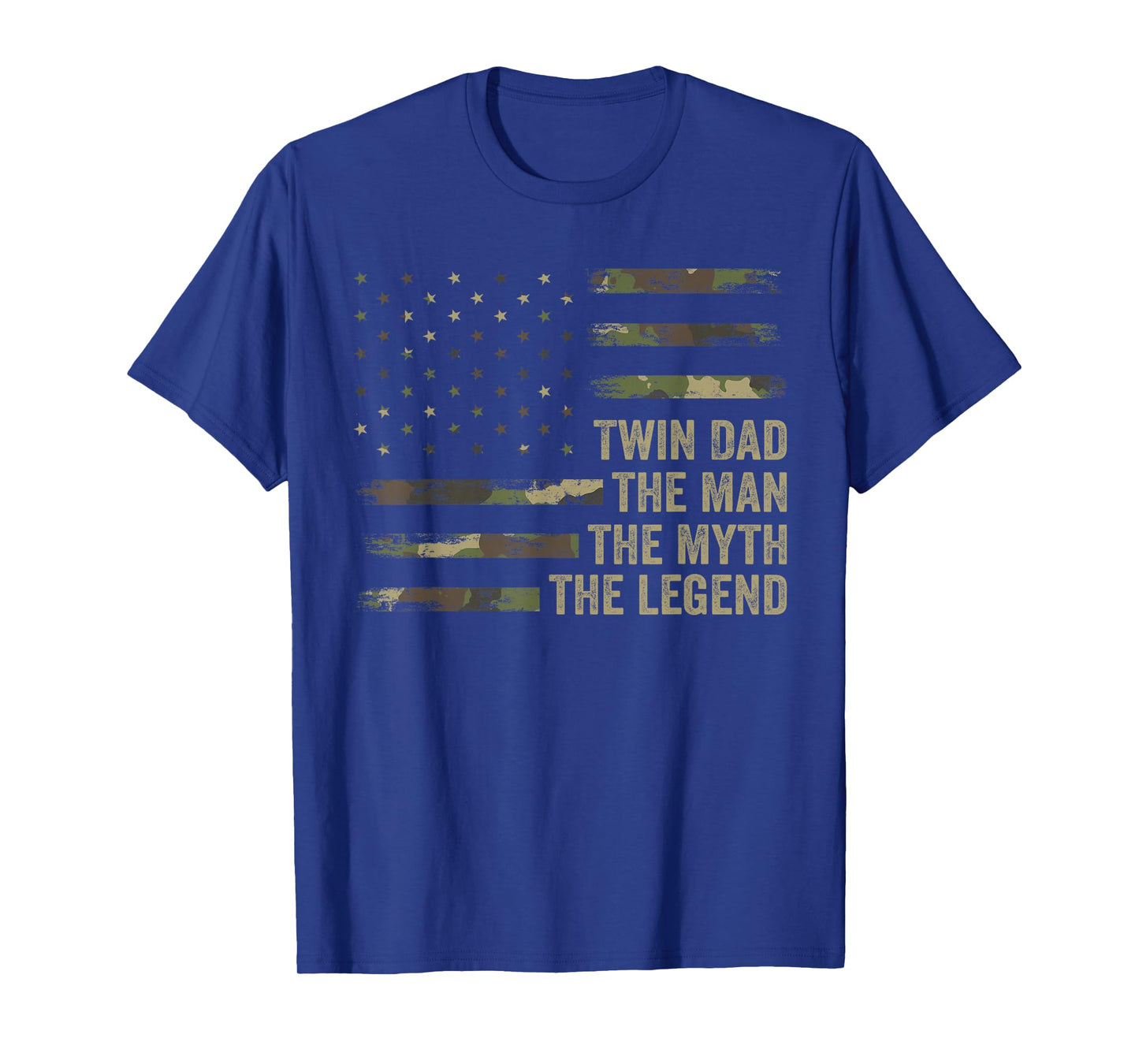 Twin Dad Camo USA Flag, Twin Dad The Man The Myth The Legend T-Shirt