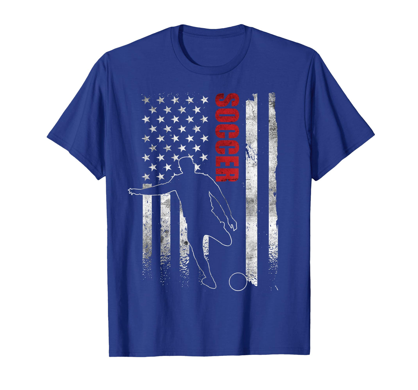Soccer Apparel American Flag Soccer Player US Flag T-Shirt