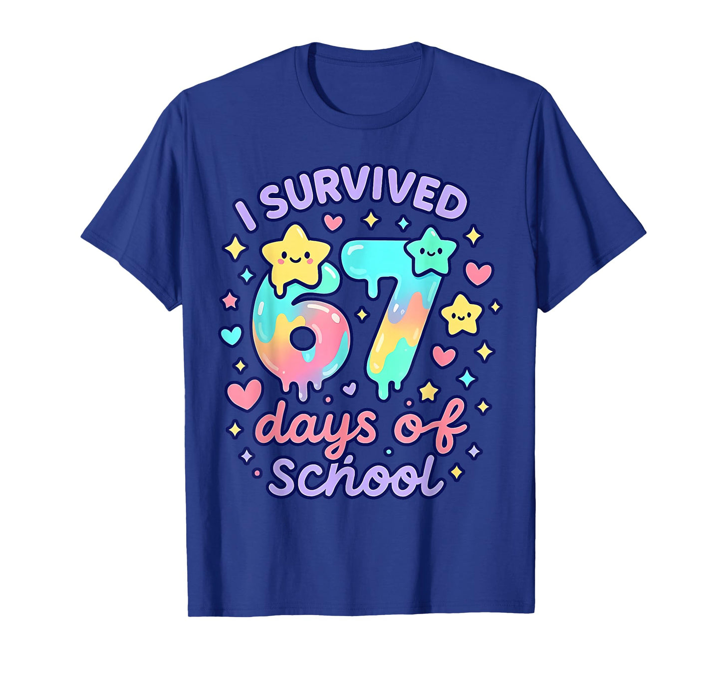 I Survived 67 Days of School Funny 67 Teachers Students Meme T-Shirt