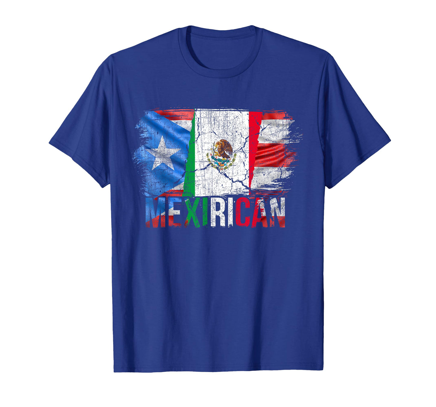 Mexirican T-Shirt Mexico Puerto Rican Flag T Shirts Mexican T-Shirt