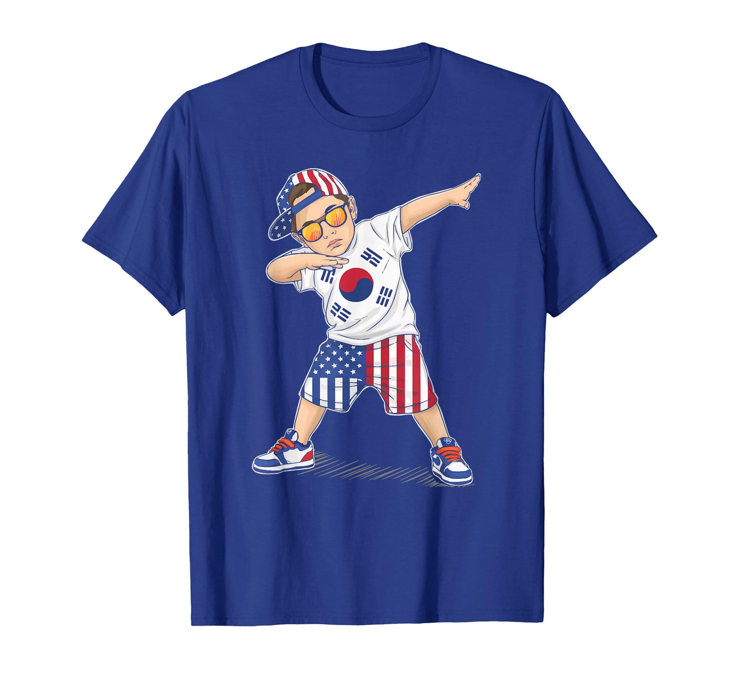 Half American Half Korean USA Flag South Korea America T-Shirt