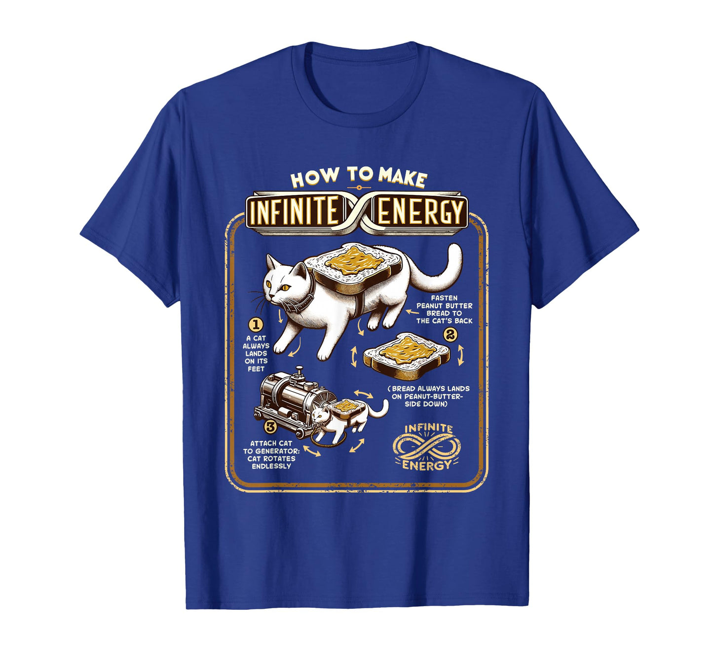 Science Experiment Perpetual Mobile Infinite Energy Cat T-Shirt