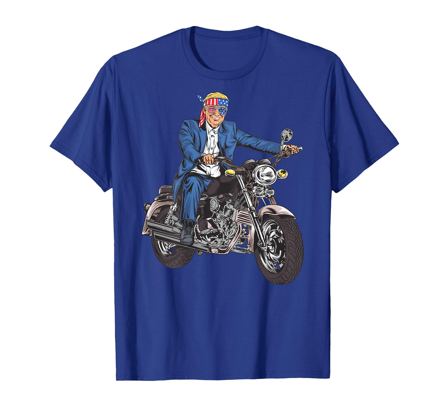 Bikers For Trump Motorcycle T Shirt (printed on back)