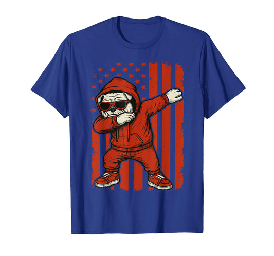 Retro Bulldog Dabbing for Men Women Boys Girls Kids T-Shirt