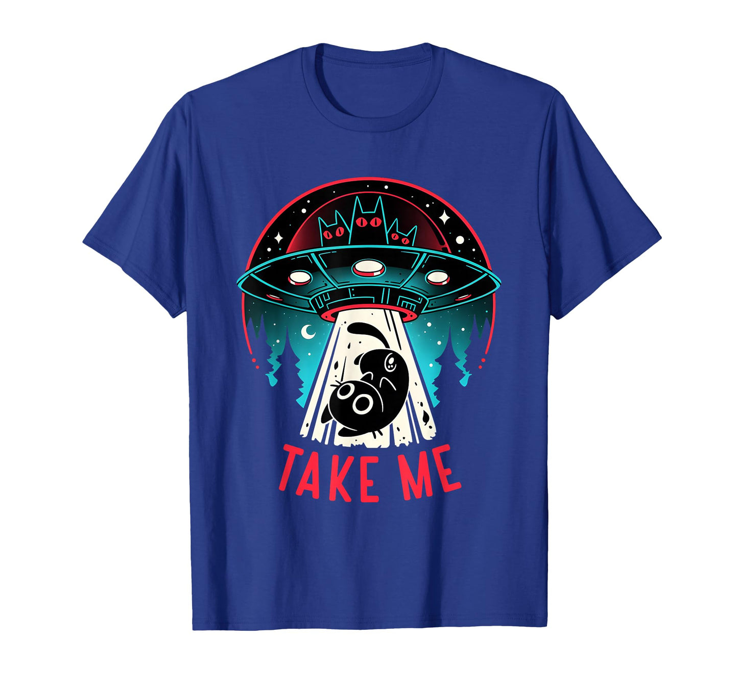 Alien Cat Abducts Cat Take Me T-Shirt
