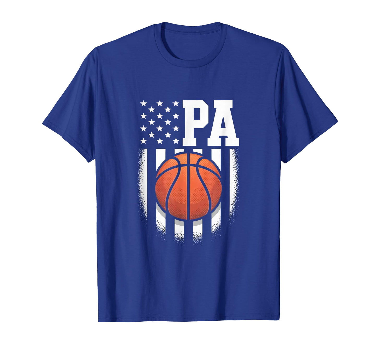 Basketball Pa American Flag Vintage Christmas Pa Xmas T-Shirt