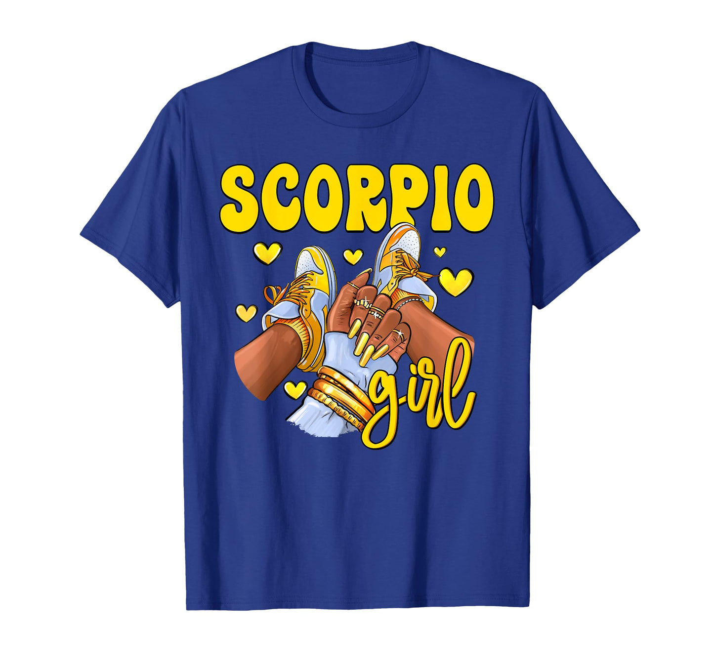 Scorpio Girl Shoes Sneakers Zodiac Sign Black Women T-Shirt