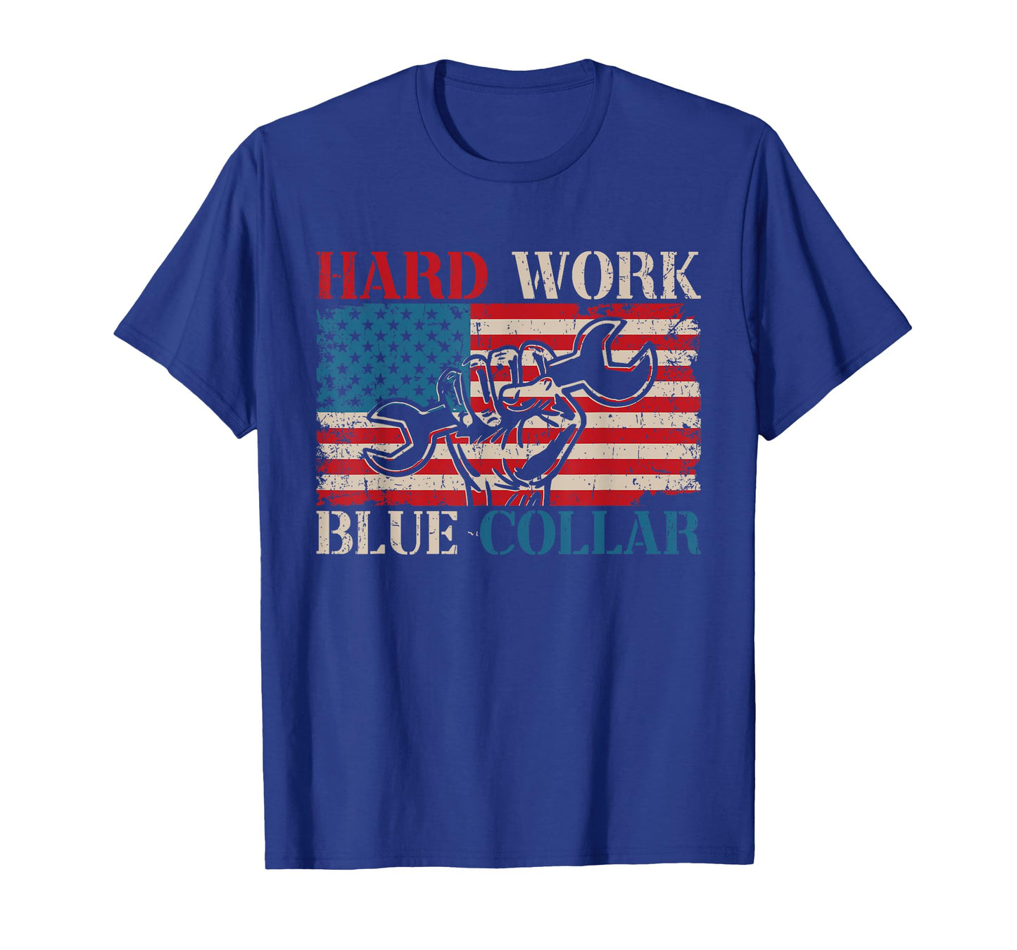 American Roughneck Mechanic Blue Collar Worker T-Shirt