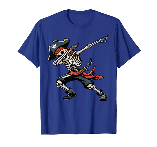 Dabbing Skeleton Pirate Funny Dance Costume Boys Kids Youth T-Shirt