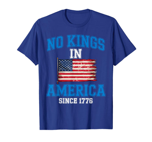 No Kings in America Shirt Rejecting Kings Patriotic USA Men T-Shirt