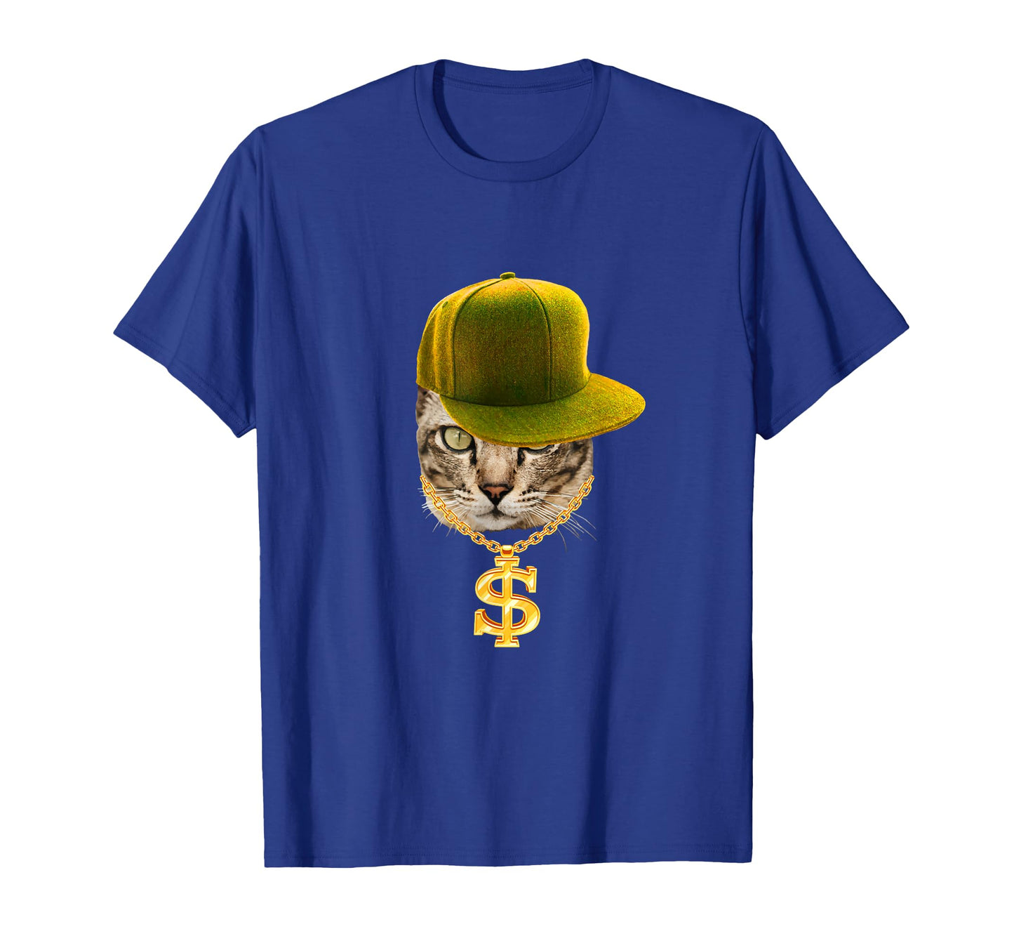 Rapper Cat with Cap and Chain Ghetto Hip Hop Culture T-Shirt