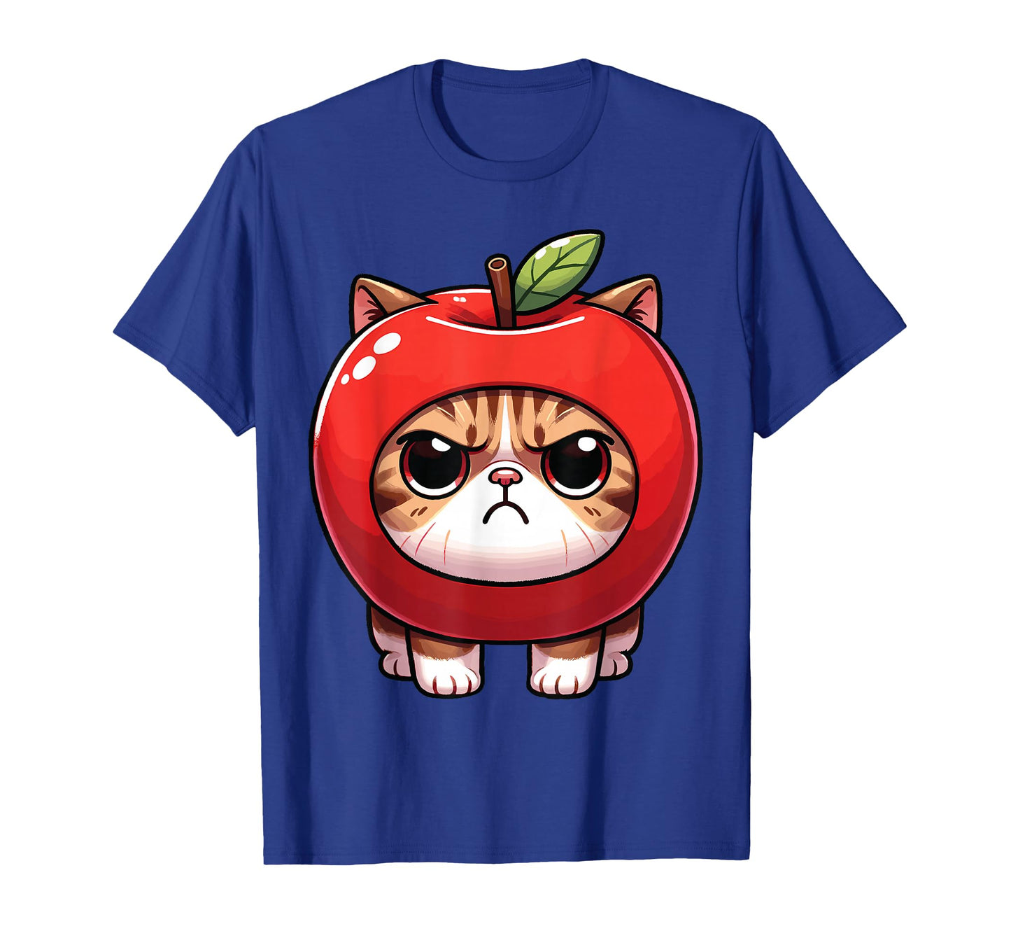 Apple Cat, Grumpy Kitty, Kawaii Apple Cat T-Shirt