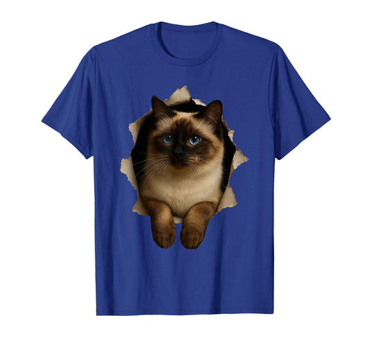 Cute Birman Cat Lover Cat Artwork Animal Pet Siamese Owner T-Shirt