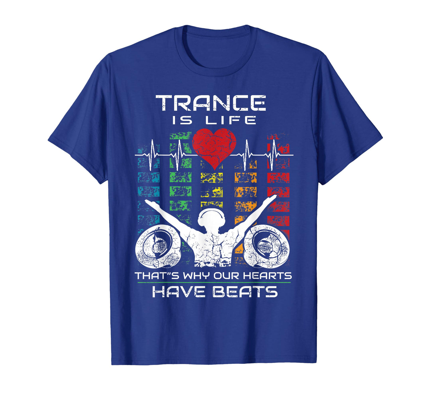 Electronic Dance Music Trance Music Retro Vintage DJ T-Shirt - Unisex-Adults/Kids - Black - Short Sleeve - Small