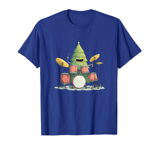 Awesome Xmas Tree with Drums for Rocking Christmas T-Shirt
