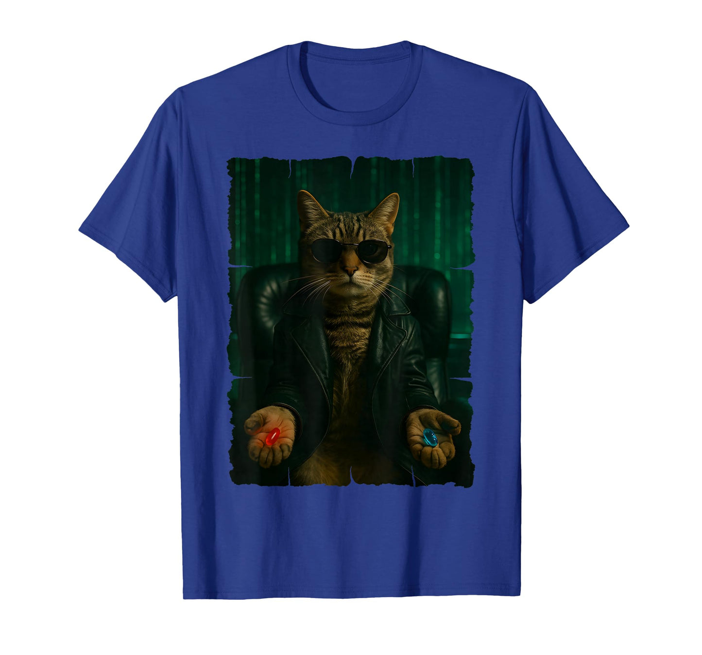 Matrix Cat - Red Pill, Blue Pill T-Shirt