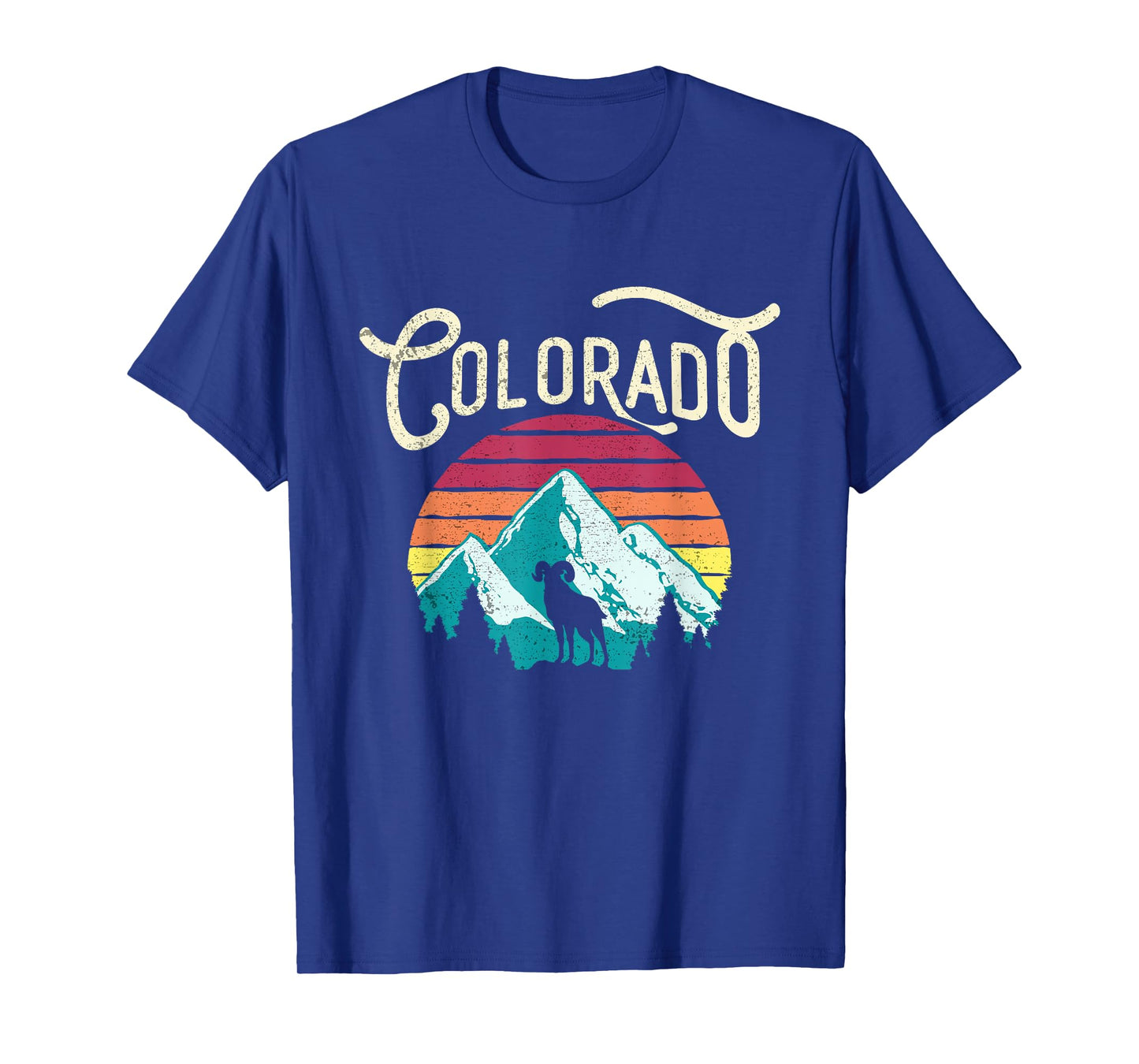 Retro Colorado CO Mountains Wildlife Bighorn Sheep T-Shirt T-Shirt