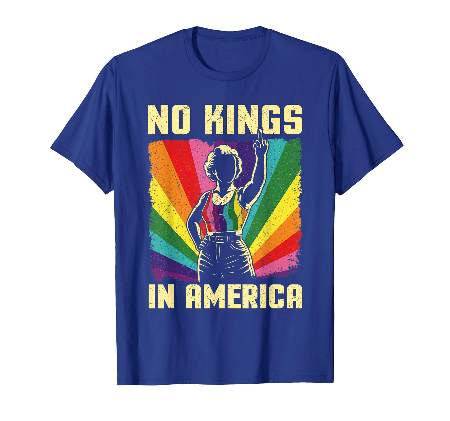No Kings in America - Anti-Monarchy Statement Liberty LGBTQ T-Shirt