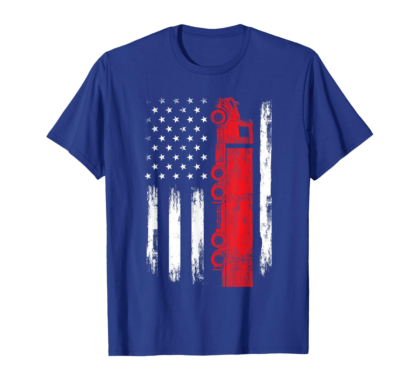 American Flag Truck - Semi Truck Driver Trucking Trucker T-Shirt